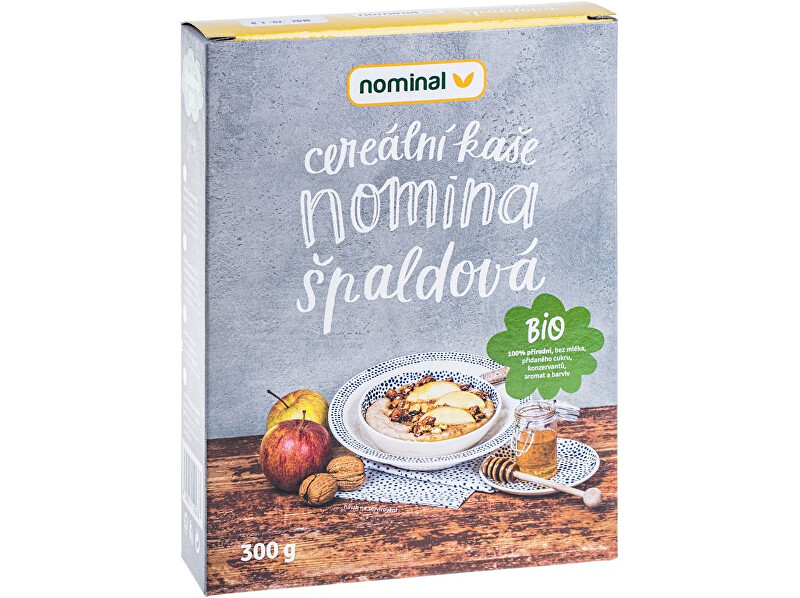 Zobrazit detail výrobku NOMINAL Bio cereální kaše špaldová NOMINA 300g Zobrazit detail výrobku NOMINAL Bio cereální kaše špaldová NOMINA 300g
