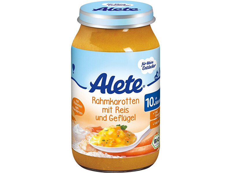Zobrazit detail výrobku Alete Bio příkrm - mrkev na smetaně s rýží a krůtím masem 220g Zobrazit detail výrobku Alete Bio příkrm - mrkev na smetaně s rýží a krůtím masem 220g