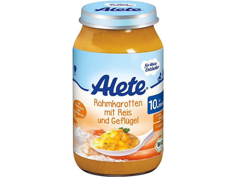 Zobrazit detail výrobku Alete Bio příkrm - mrkev na smetaně s rýží a krůtím masem 220g Zobrazit detail výrobku Alete Bio příkrm - mrkev na smetaně s rýží a krůtím masem 220g