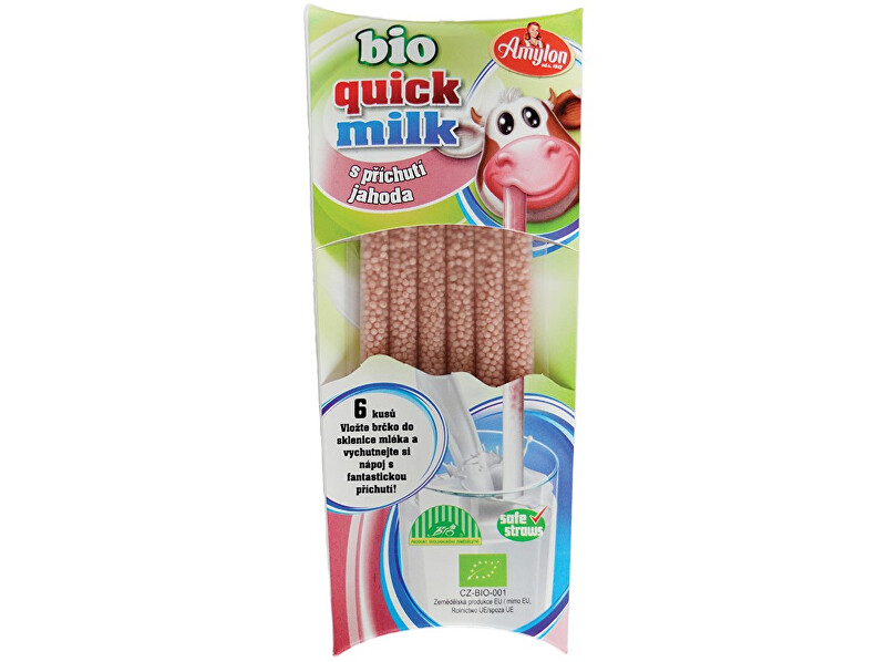 Zobrazit detail výrobku Amylon Bio Quick Milk Magická brčka do mléka s příchutí jahoda Amylon 6x6g Zobrazit detail výrobku Amylon Bio Quick Milk Magická brčka do mléka s příchutí jahoda Amylon 6x6g