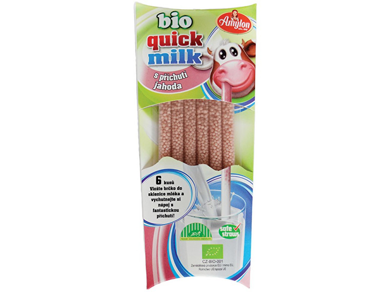 Zobrazit detail výrobku Amylon Bio Quick Milk Magická brčka do mléka s příchutí jahoda Amylon 6x6g Zobrazit detail výrobku Amylon Bio Quick Milk Magická brčka do mléka s příchutí jahoda Amylon 6x6g