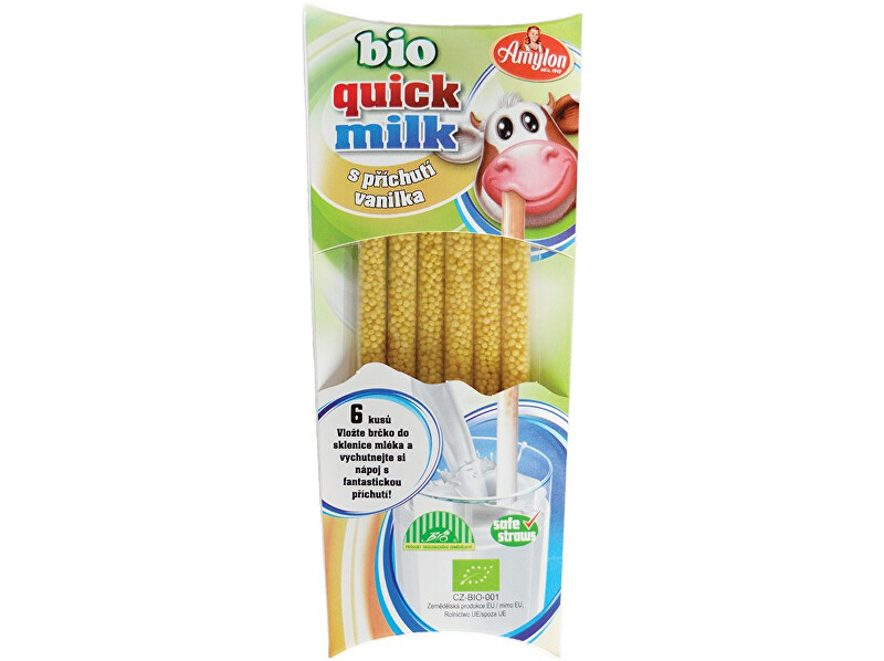 Zobrazit detail výrobku Amylon Bio Quick Milk Magická brčka do mléka s příchutí vanilka Amylon 6x6g Zobrazit detail výrobku Amylon Bio Quick Milk Magická brčka do mléka s příchutí vanilka Amylon 6x6g
