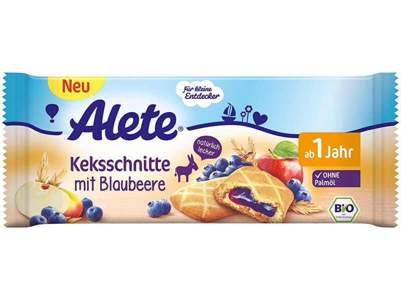 Zobrazit detail výrobku Alete Bio sušenka s ovocnou náplní s borůvkami (25%) 30g Zobrazit detail výrobku Alete Bio sušenka s ovocnou náplní s borůvkami (25%) 30g