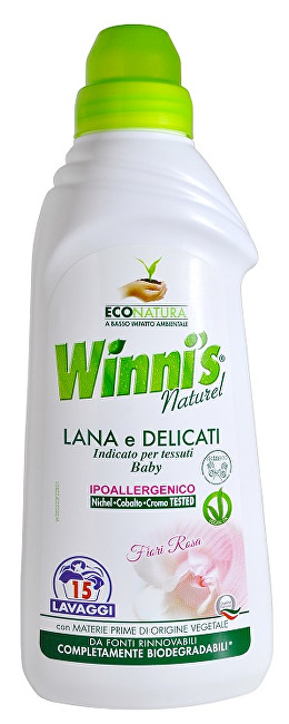 Winni´s Lana tekutý prací prostředek s vůní růže na praní vlny, hedvábí a jemného prádla 750 ml