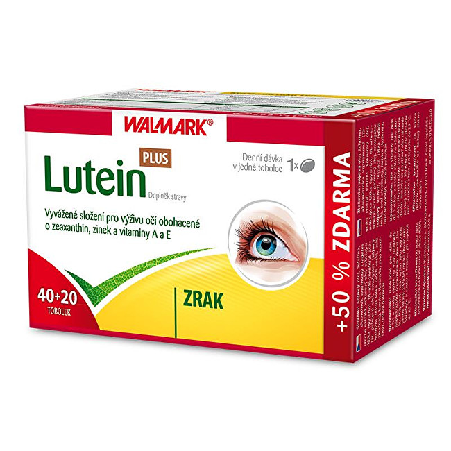 Zobrazit detail výrobku Walmark Lutein Plus tablet 40+20 Zobrazit detail výrobku Walmark Lutein Plus tablet 40+20