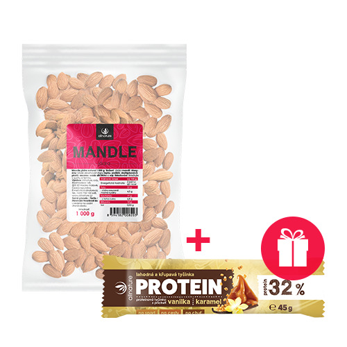 Zobrazit detail výrobku Allnature Mandle jádra 1000 g Zobrazit detail výrobku Allnature Mandle jádra 1000 g