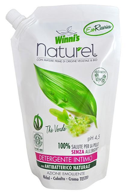 Winni´s NATUREL Sapone Intimo Ecoricaria The Verde tekuté mýdlo pro intimní hygienu se zeleným čajem - náhradní náplň 500 ml