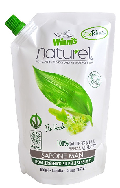Winni´s NATUREL Sapone Mani Ecoricaria The Verde tekuté mýdlo se zeleným čajem - náhradní náplň 500 ml