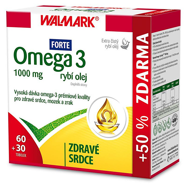 Walmark Omega 3 rybí olej Forte 60 tob. + 30 tob. ZDARMA