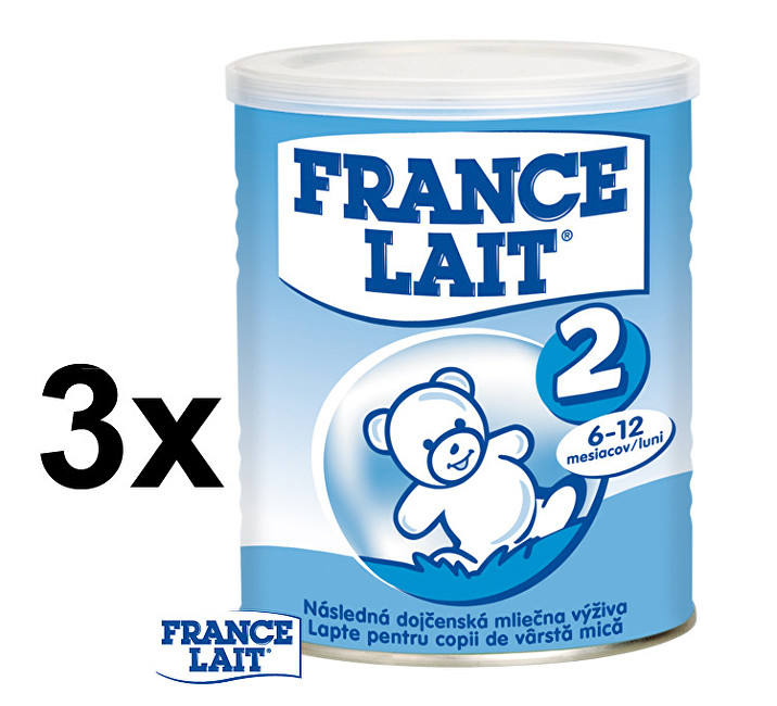 France Lait Pokračovací mléčná kojenecká výživa 6 - 12 měsíců 3 x 400 g