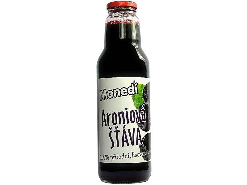 Zobrazit detail výrobku MONEDÍ Přírodní ovocná šťáva, 100% aronie 750 ml, min.trv. 3.11.2018 Zobrazit detail výrobku MONEDÍ Přírodní ovocná šťáva, 100% aronie 750 ml, min.trv. 3.11.2018