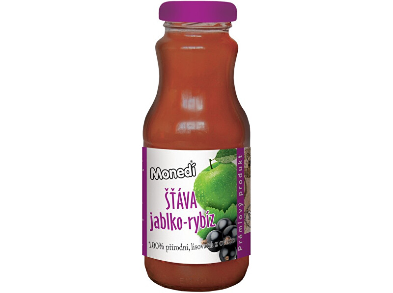 Zobrazit detail výrobku MONEDÍ Přírodní ovocná šťáva, 85% jablko, 15% černý rybíz, 250 ml Zobrazit detail výrobku MONEDÍ Přírodní ovocná šťáva, 85% jablko, 15% černý rybíz, 250 ml