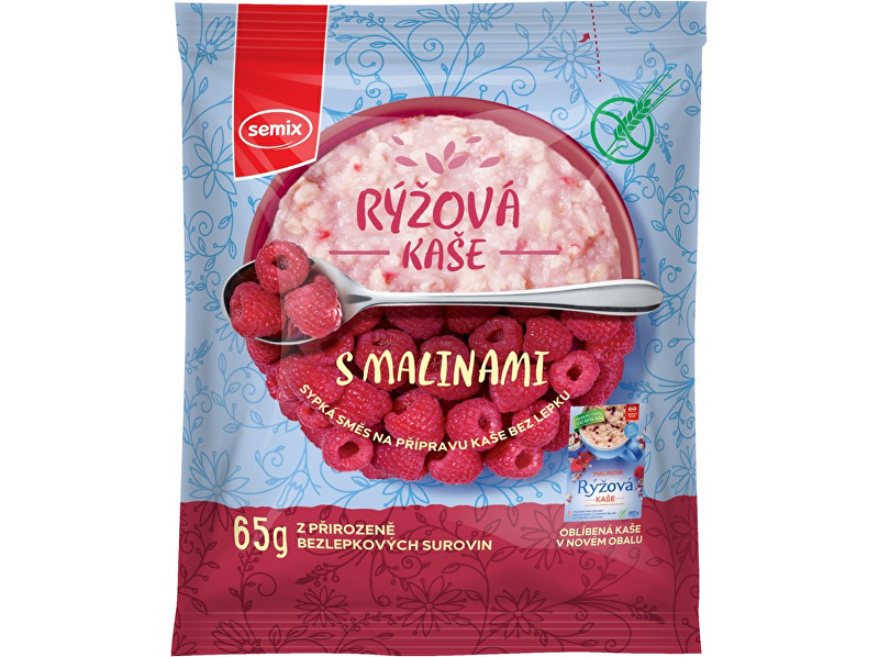 Zobrazit detail výrobku Semix Kaše rýžová malinová bez lepku 4x65 g Zobrazit detail výrobku Semix Kaše rýžová malinová bez lepku 4x65 g