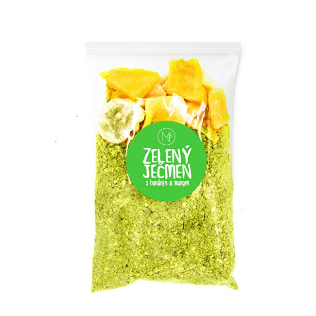 Natu Superkaše Zelený ječmen s mangem a banánem 70 g