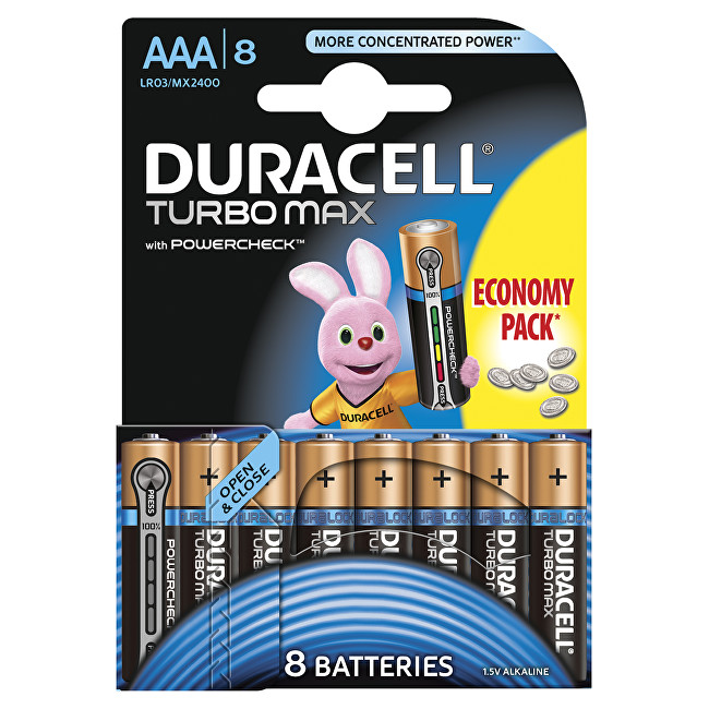 Duracell Baterie Turbo MAX AAA 2400 K8 Duralock