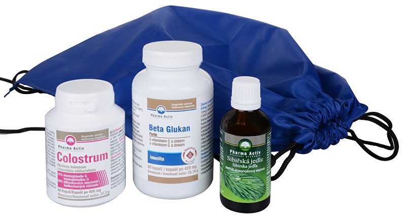 Pharma Activ Batoh + Beta Glukan FORTE 60 tablet + Colostrum 60 tablet + Sibiřská jedle olej 50 ml
