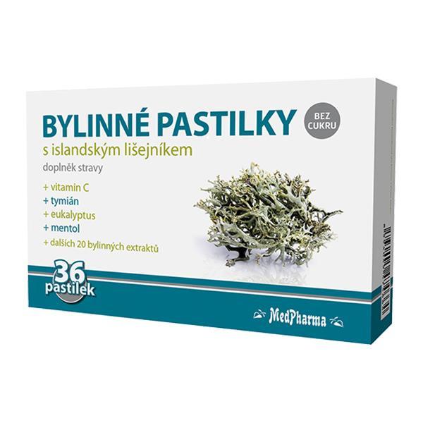 Zobrazit detail výrobku MedPharma Bylinné pastilky bez cukru s islandským lišejníkem 36 pastilek Zobrazit detail výrobku MedPharma Bylinné pastilky bez cukru s islandským lišejníkem 36 pastilek