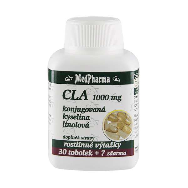 MedPharma CLA 1000 mg – konjugovaná kyselina linolová 30 tob. + 7 tob. ZDARMA