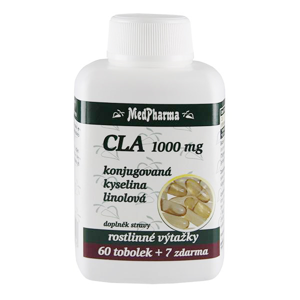 MedPharma CLA 1000 mg – konjugovaná kyselina linolová 60 tob. + 7 tob. ZDARMA