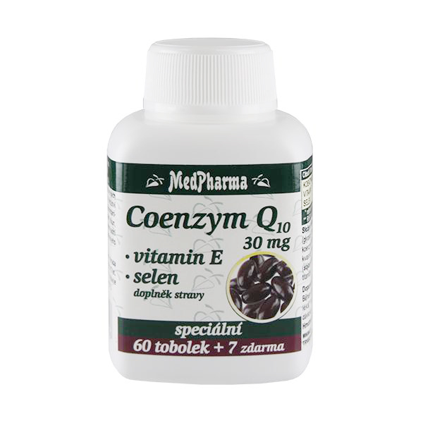 MedPharma Coenzym Q10 30 mg + vitamín E + selen 30 tob. + 7 tob. ZDARMA