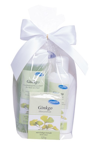 Kappus Dárkový balíček Ginkgo (tělový šampon 250 ml, tělové mléko 200 ml, tuhé mýdlo 125 g)