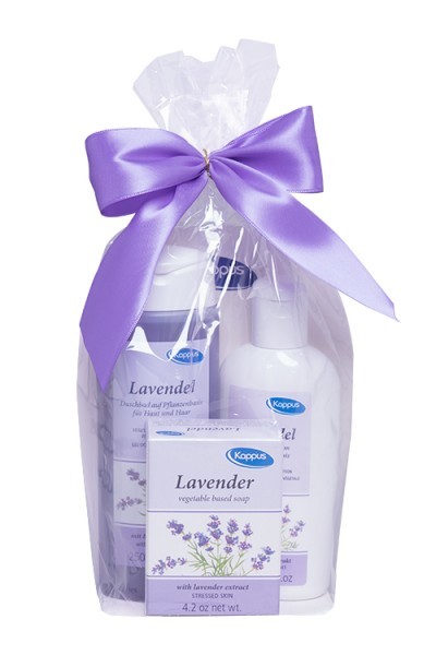 Kappus Dárkový balíček Levandule (tělový šampon 250 ml, tělové mléko 200 ml, tuhé mýdlo 125 g)