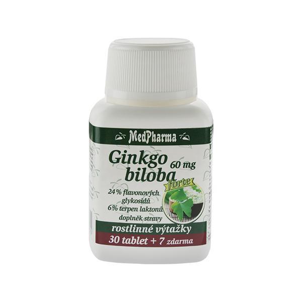 Zobrazit detail výrobku MedPharma Ginkgo biloba Forte 60 mg 37 tablet Zobrazit detail výrobku MedPharma Ginkgo biloba Forte 60 mg 37 tablet