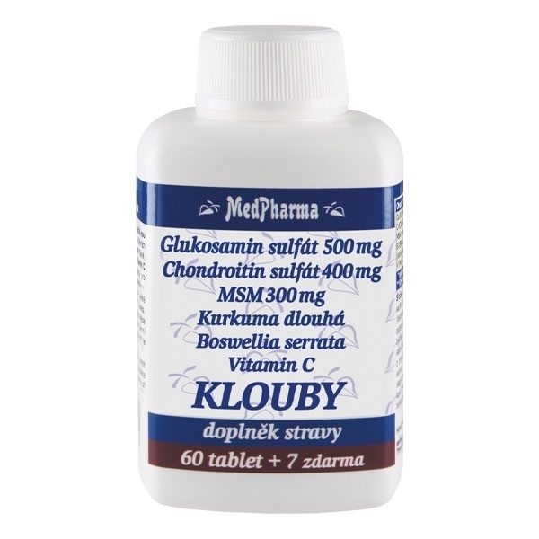 Zobrazit detail výrobku MedPharma Glukosamin + chondroitin + MSM - KLOUBY 60 tbl. + 7 tbl. ZDARMA Zobrazit detail výrobku MedPharma Glukosamin + chondroitin + MSM - KLOUBY 60 tbl. + 7 tbl. ZDARMA
