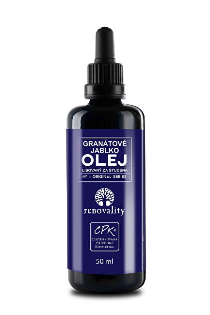 Zobrazit detail výrobku Renovality Granátové jablko olej za studena lisovaný ze semen 50 ml Zobrazit detail výrobku Renovality Granátové jablko olej za studena lisovaný ze semen 50 ml