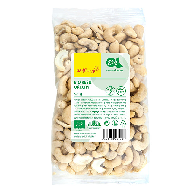 Zobrazit detail výrobku Wolfberry Kešu ořechy BIO 100 g Zobrazit detail výrobku Wolfberry Kešu ořechy BIO 100 g
