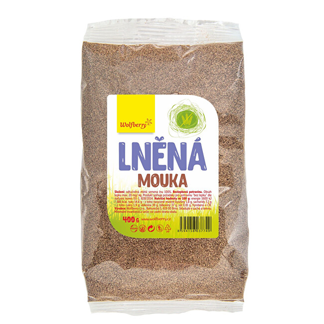 Zobrazit detail výrobku Wolfberry Lněná mouka 400 g Zobrazit detail výrobku Wolfberry Lněná mouka 400 g