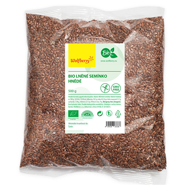 Wolfberry Lněné semínko hnědé BIO 200 g