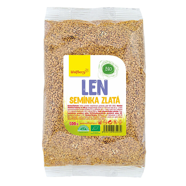 Zobrazit detail výrobku Wolfberry Lněné semínko zlaté BIO 500 g Zobrazit detail výrobku Wolfberry Lněné semínko zlaté BIO 500 g