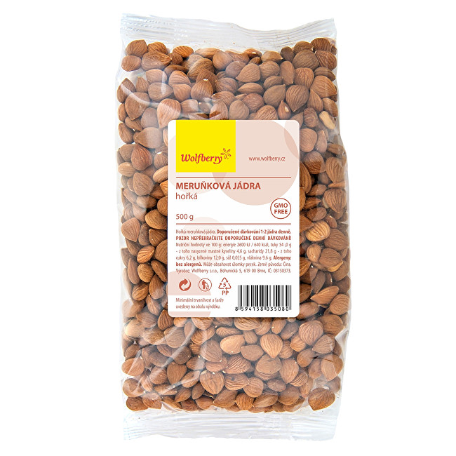 Zobrazit detail výrobku Wolfberry Meruňková jádra hořká 500 g Zobrazit detail výrobku Wolfberry Meruňková jádra hořká 500 g