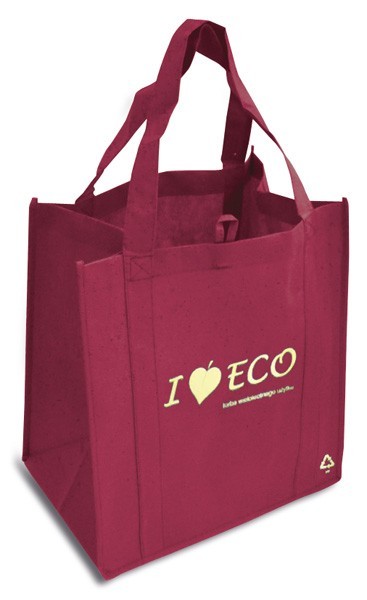 Kappus Nákupní taška I Love ECO vínová