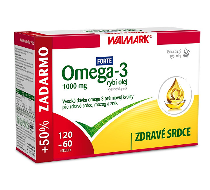 Zobrazit detail výrobku Walmark Omega 3 FORTE 120 + 60 tbl. Zobrazit detail výrobku Walmark Omega 3 FORTE 120 + 60 tbl.