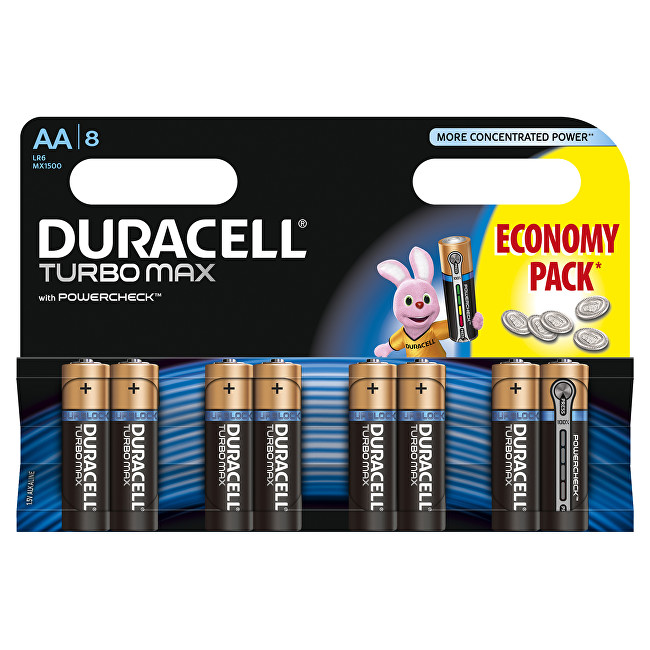 Duracell Baterie Turbo MAX AA 1500 K8 Duralock