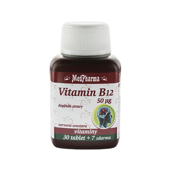 Zobrazit detail výrobku MedPharma Vitamín B12 (kyanokobalamin) 50 µg 30 tbl. + 7 tbl. ZDARMA Zobrazit detail výrobku MedPharma Vitamín B12 (kyanokobalamin) 50 µg 30 tbl. + 7 tbl. ZDARMA