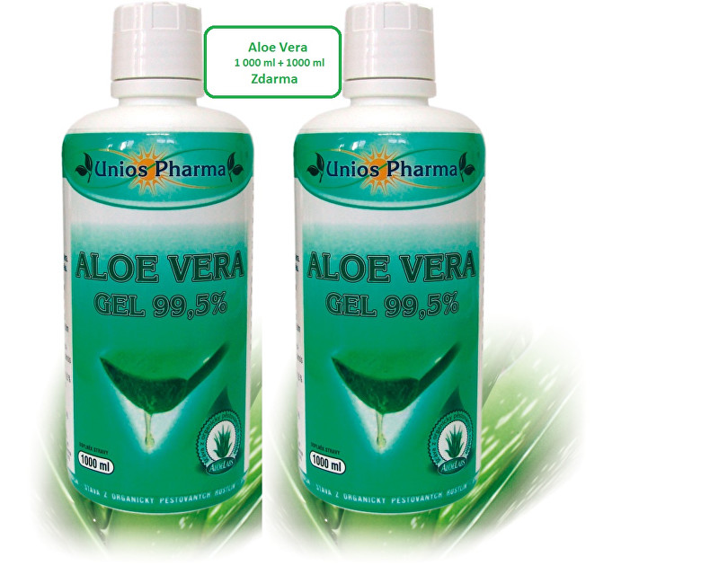 Unios Pharma Aloe vera gel 99,5% 1 l + Aloe vera gel 99,5% 1 l ZDARMA