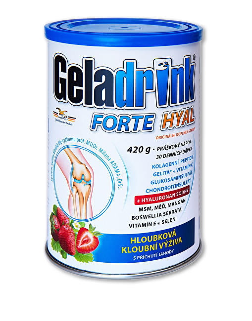 Orling Geladrink Forte HYAL 420 g příchuť jahoda