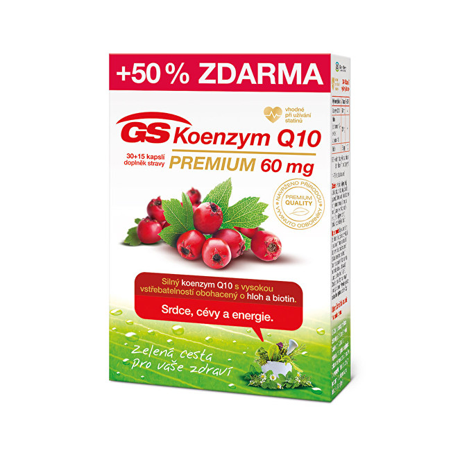 GreenSwan GS Koenzym Q10 60 mg Premium 30 + 15 kapslí