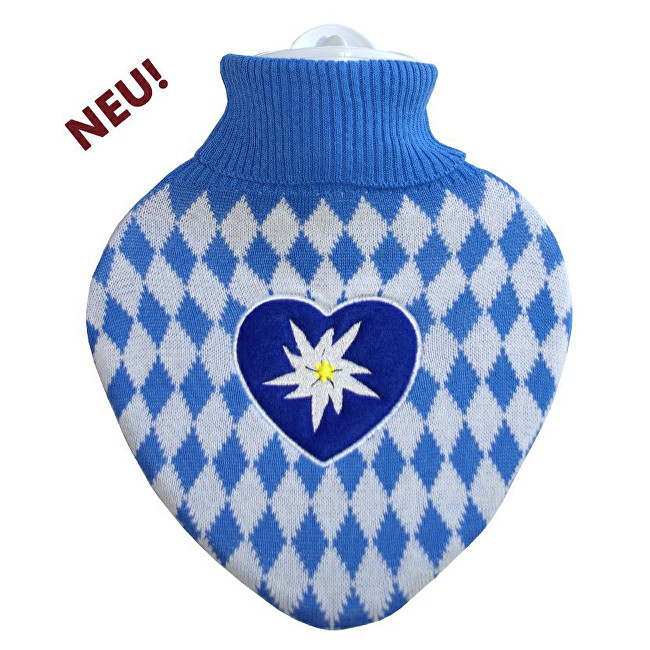 Hugo-Frosch Klasický termofor ve tvaru srdce s pleteným obalem &quot;Bavaria&quot;