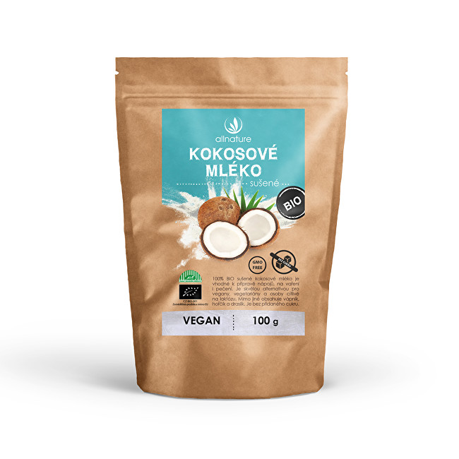 Zobrazit detail výrobku Allnature Kokosové mléko sušené BIO 100 g Zobrazit detail výrobku Allnature Kokosové mléko sušené BIO 100 g