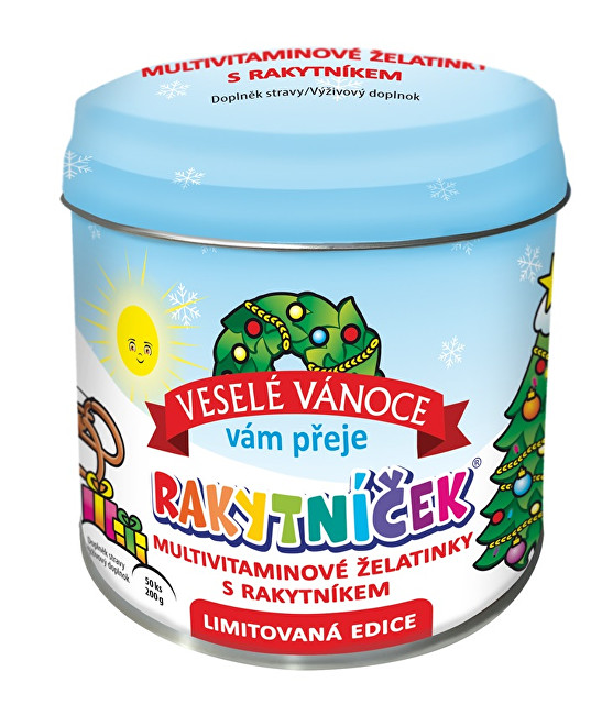 Terezia Company Rakytníček multivitaminové želatinky s rakytníkem v plechové dóze 50 ks