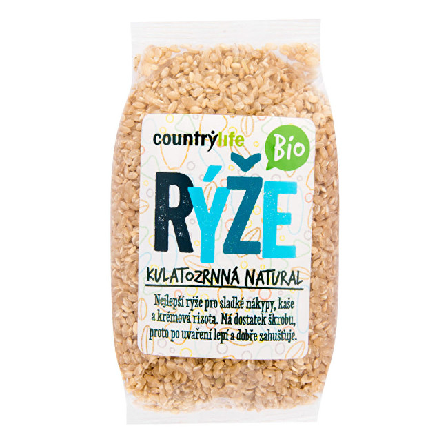 Country Life Rýže kulatozrnná natural BIO 0,5 kg