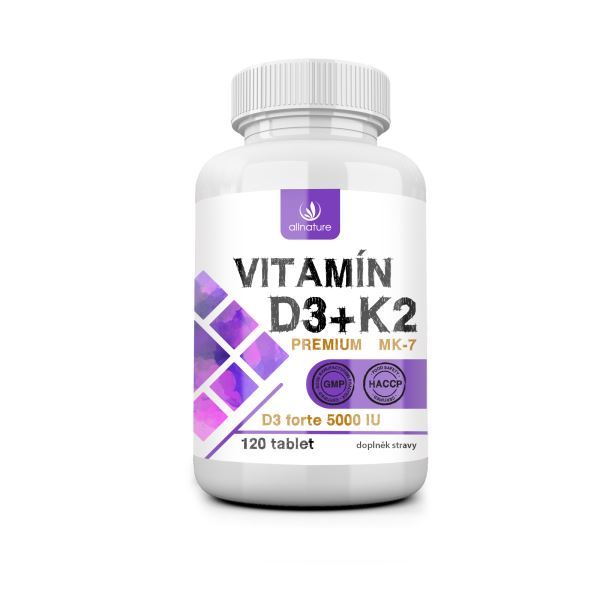 Allnature Vitamín D3 + K2 Premium 120 tbl.
