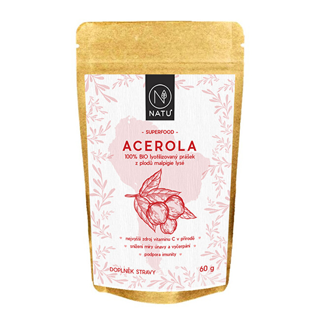 Zobrazit detail výrobku Natu 100% BIO prášek z plodů aceroly 60 g Zobrazit detail výrobku Natu 100% BIO prášek z plodů aceroly 60 g