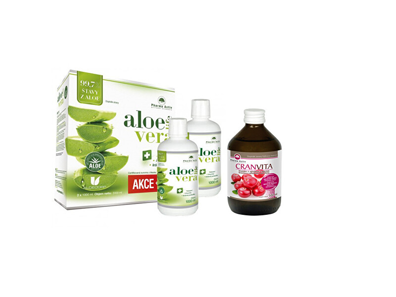 Zobrazit detail výrobku Pharma Activ AloeVeraLife aloe 99.7% 1+1 1000 ml + Cranvita 500 ml Zobrazit detail výrobku Pharma Activ AloeVeraLife aloe 99.7% 1+1 1000 ml + Cranvita 500 ml