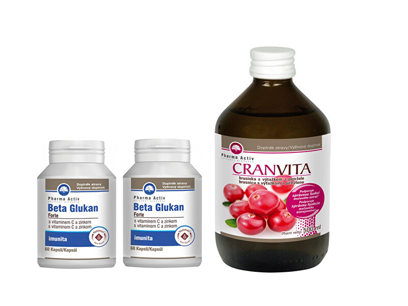 Zobrazit detail výrobku Pharma Activ Beta Glukan Forte 1+1 60 tablet + Cranvita 500 ml Zobrazit detail výrobku Pharma Activ Beta Glukan Forte 1+1 60 tablet + Cranvita 500 ml