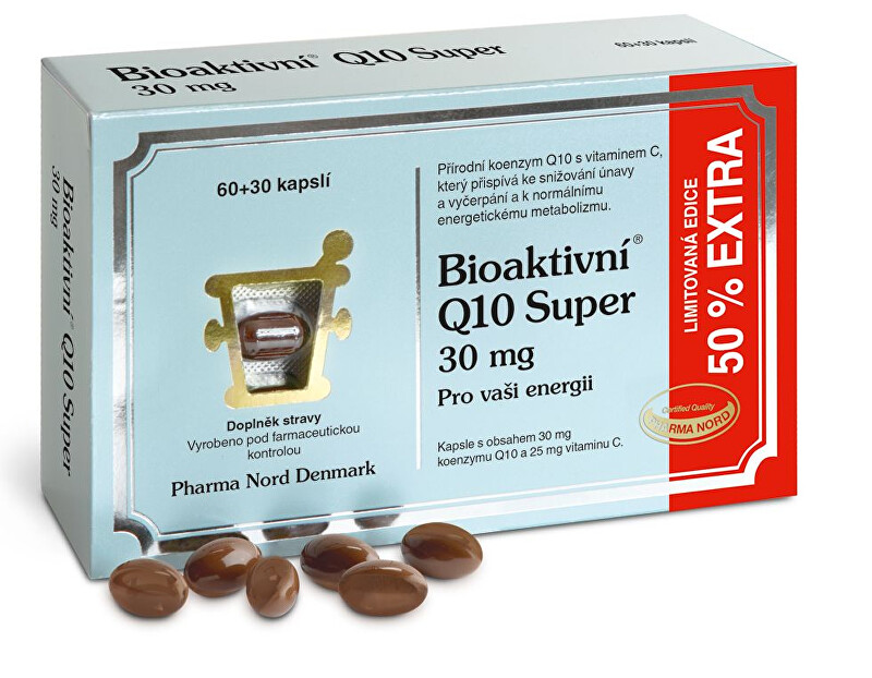 Pharma Nord Bioaktivní Q10 Super 30 mg 60+30 cps.EXTRA